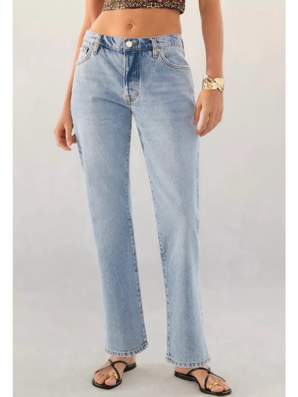 Frame Denim Le Slouch Low Rise Relaxed Fit Straight Leg Jeans in Legacy Size 33